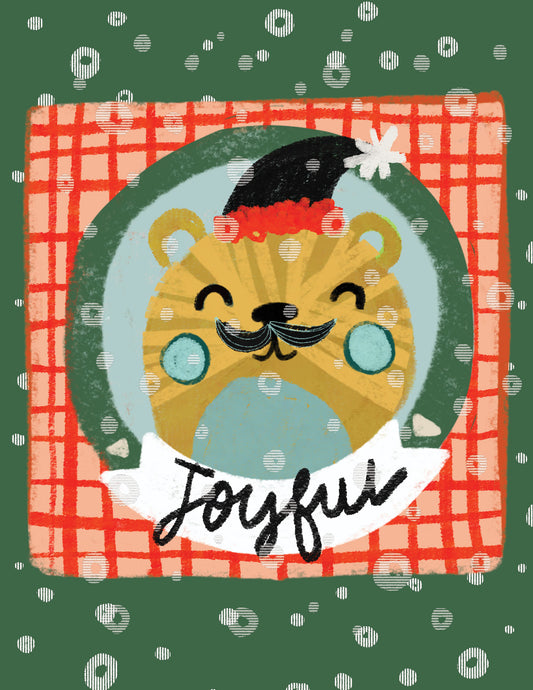 Christmas Mustache Bear Card