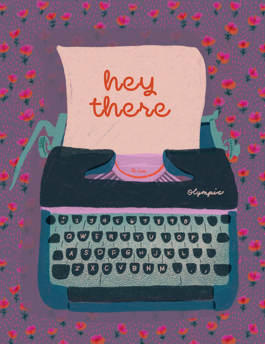 Hey There Typewriter Card