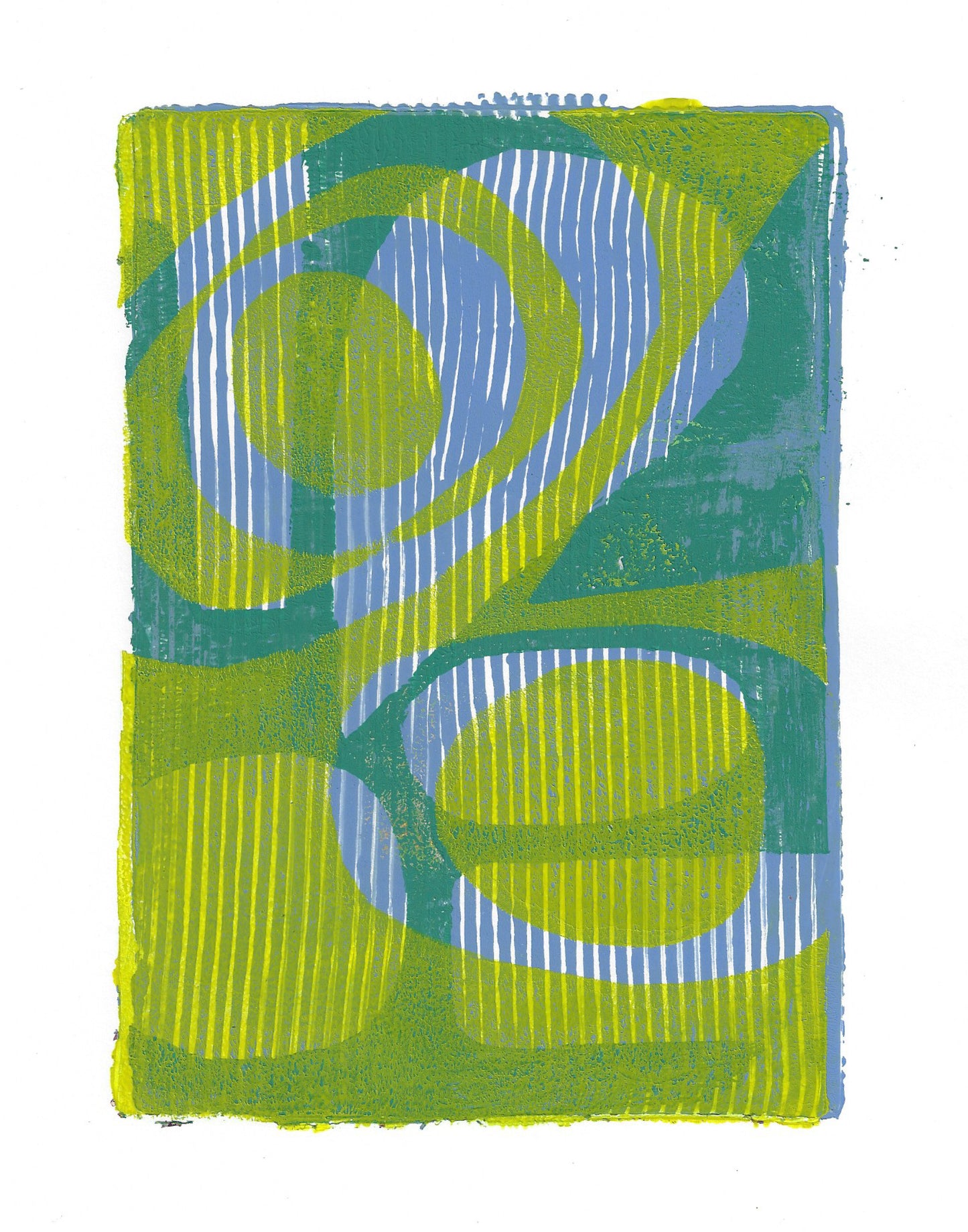 Gelli Print- Teal and Green