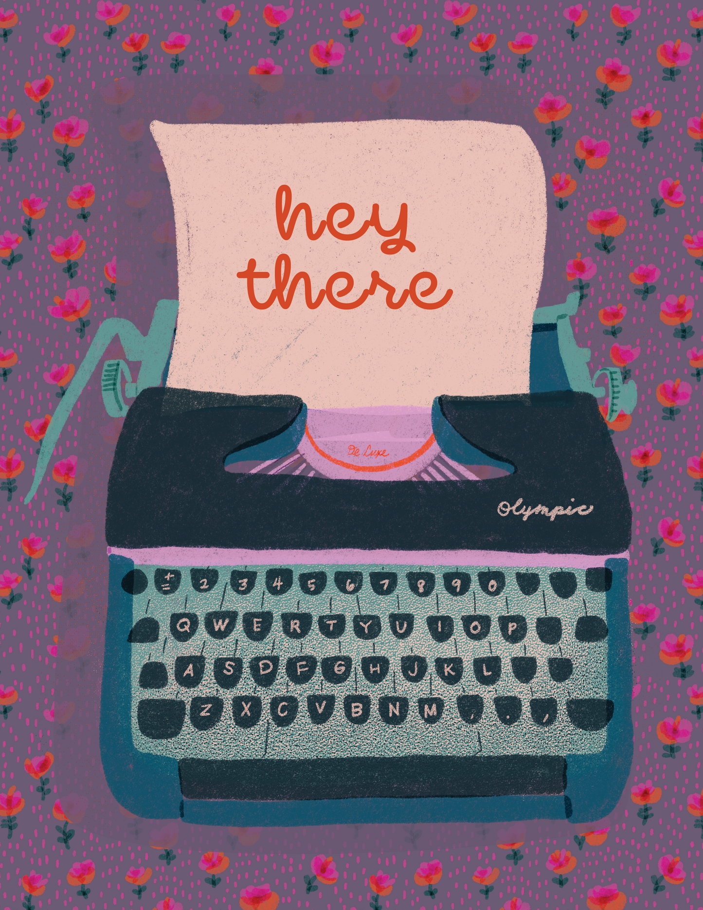 Hey There Typewriter Card