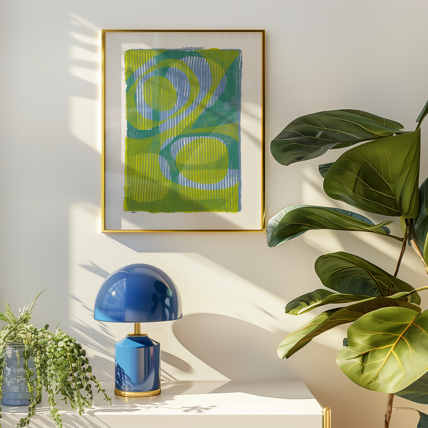 Gelli Print- Teal and Green