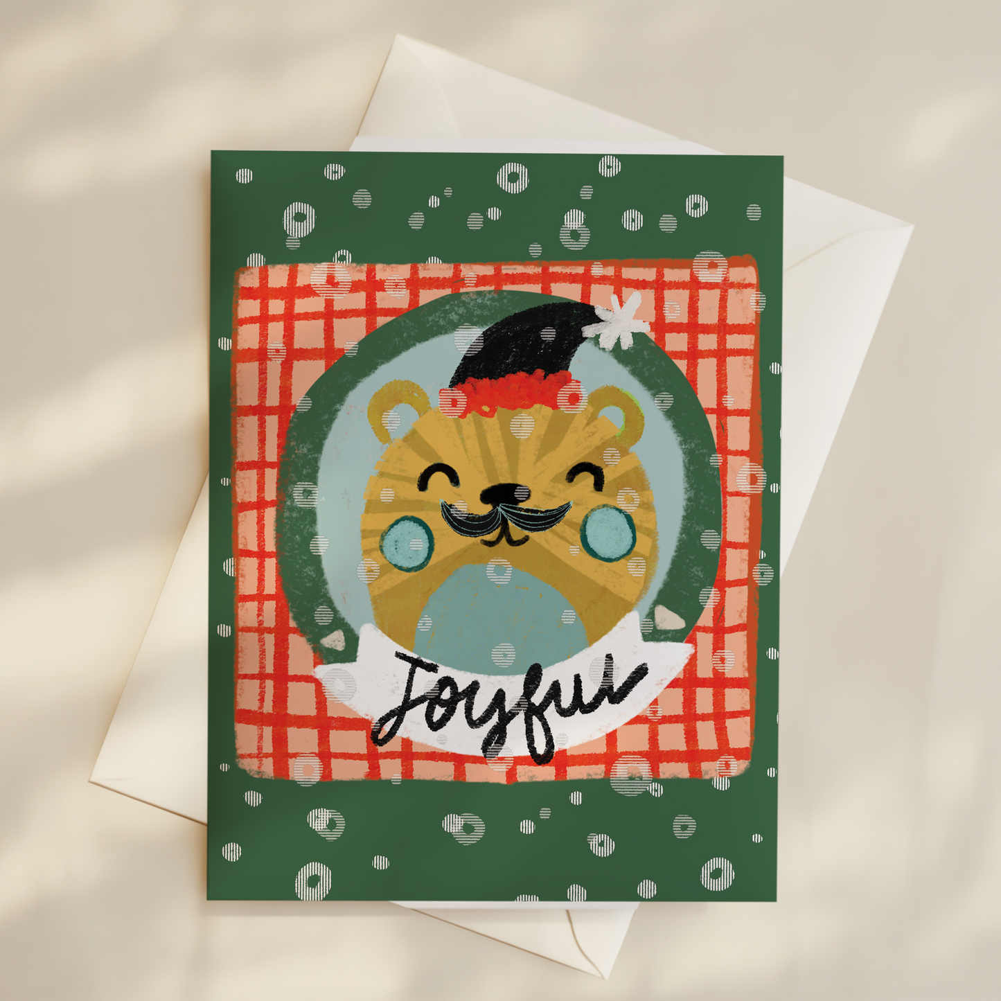 Christmas Mustache Bear Card